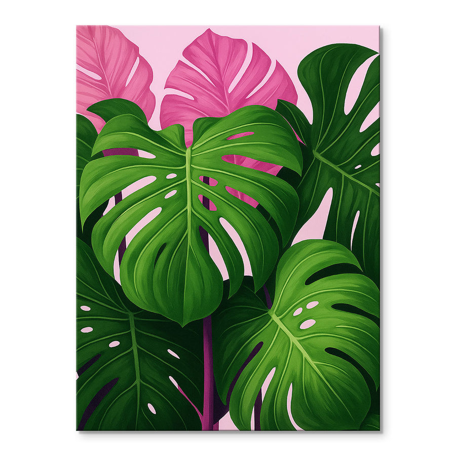 Pink Monstera | Paint-by-number Kit