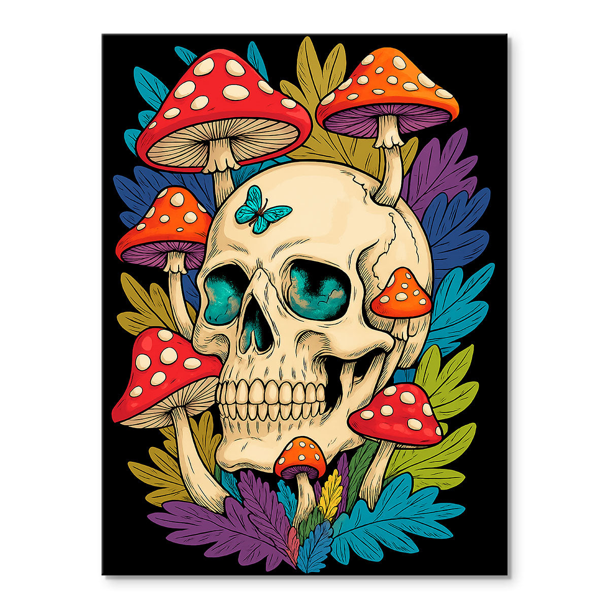 Mushrooms in Skull