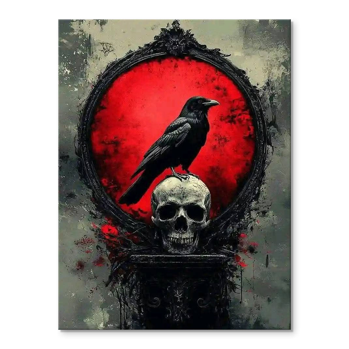 Raven on Skull