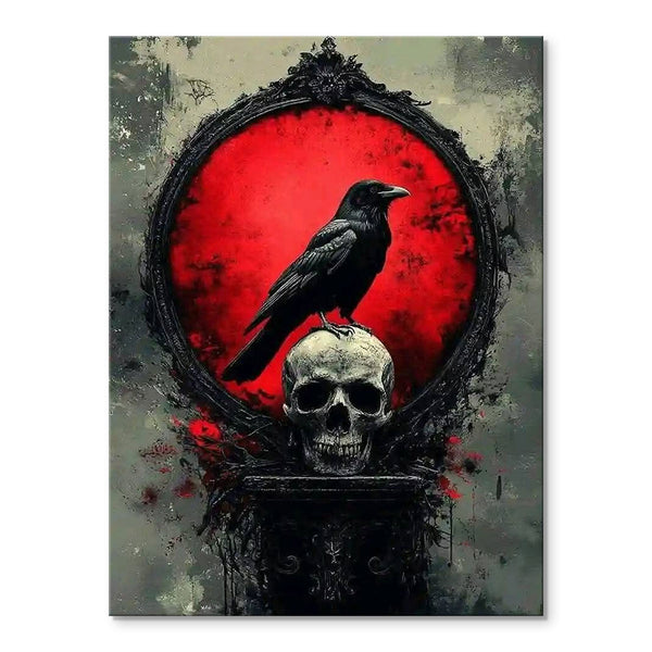 Raven on Skull