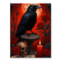 Gothic Raven and Skull