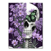 Lilac Skull and Butterfly
