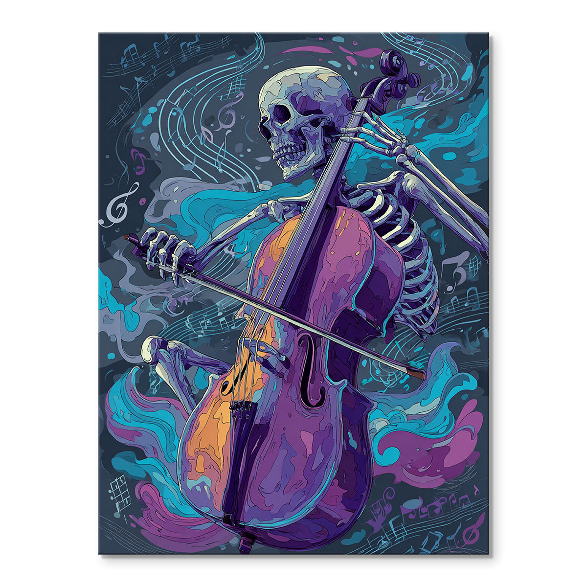 Skeleton on Cello