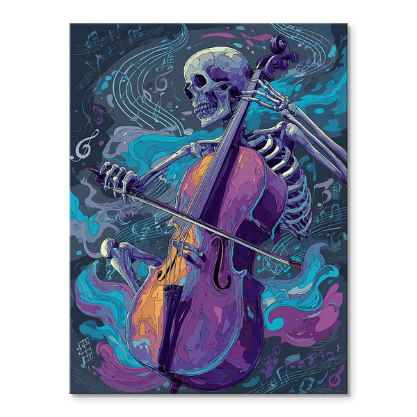 Skeleton on Cello