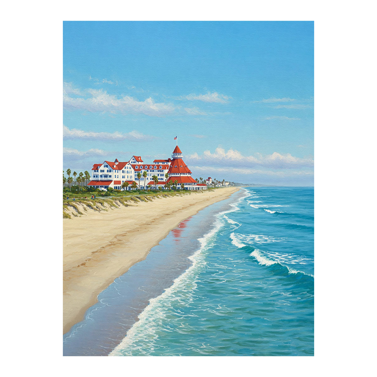 Hotel del Coronado in Coronado beach | Paint By Numbers Kit