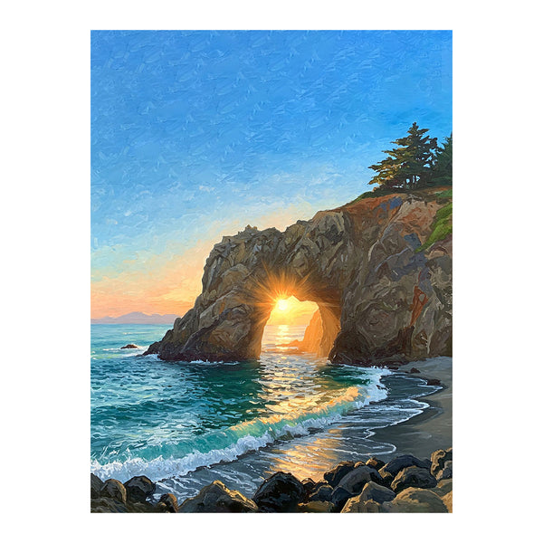 Keyhole Arch at Sunset | Paint By Numbers Kit