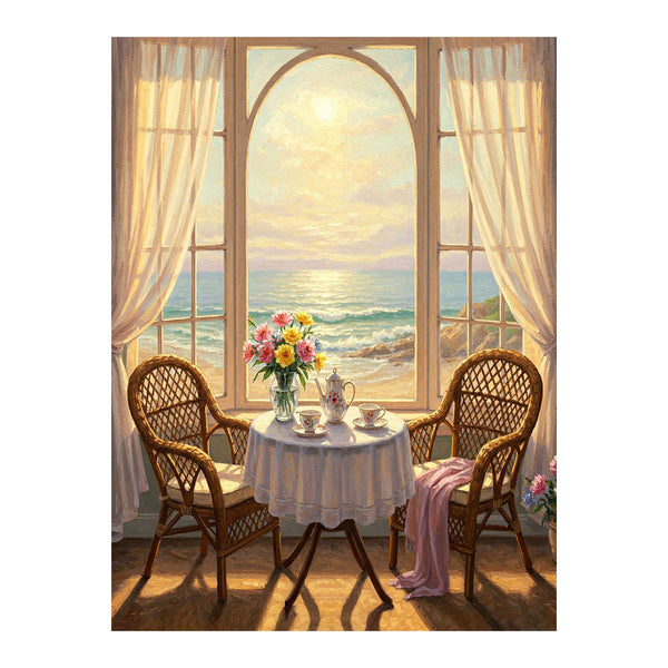 Sunrise Tea by the Ocean | Paint By Numbers Kit