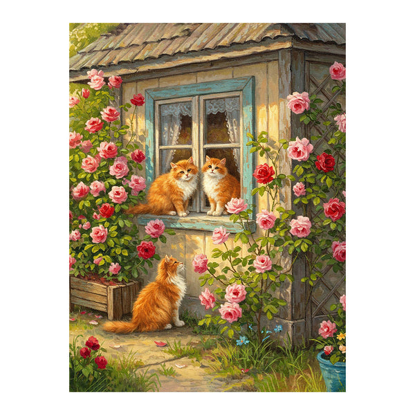 The Meow House Garden | Paint By Numbers Kit