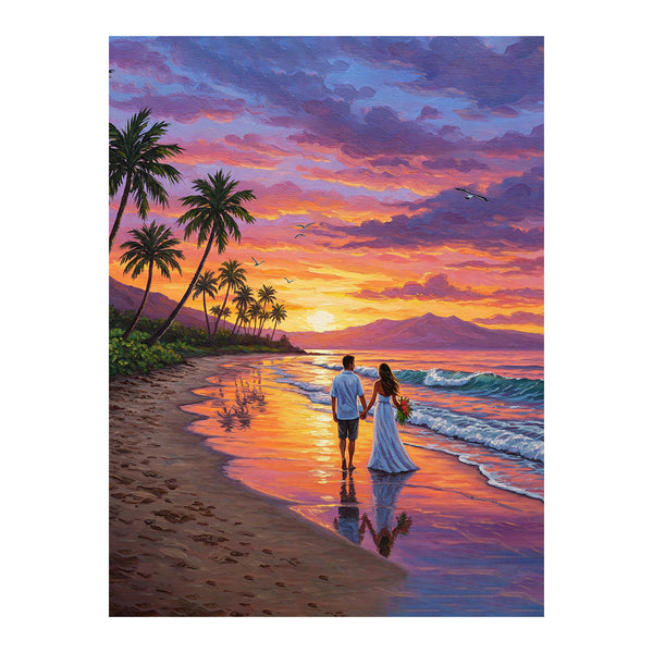 Romantic Beach Walk | Paint By Numbers Kit