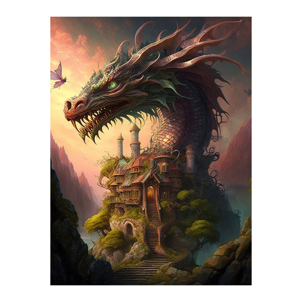 Dragon's Perch Village | Paint By Numbers Kit