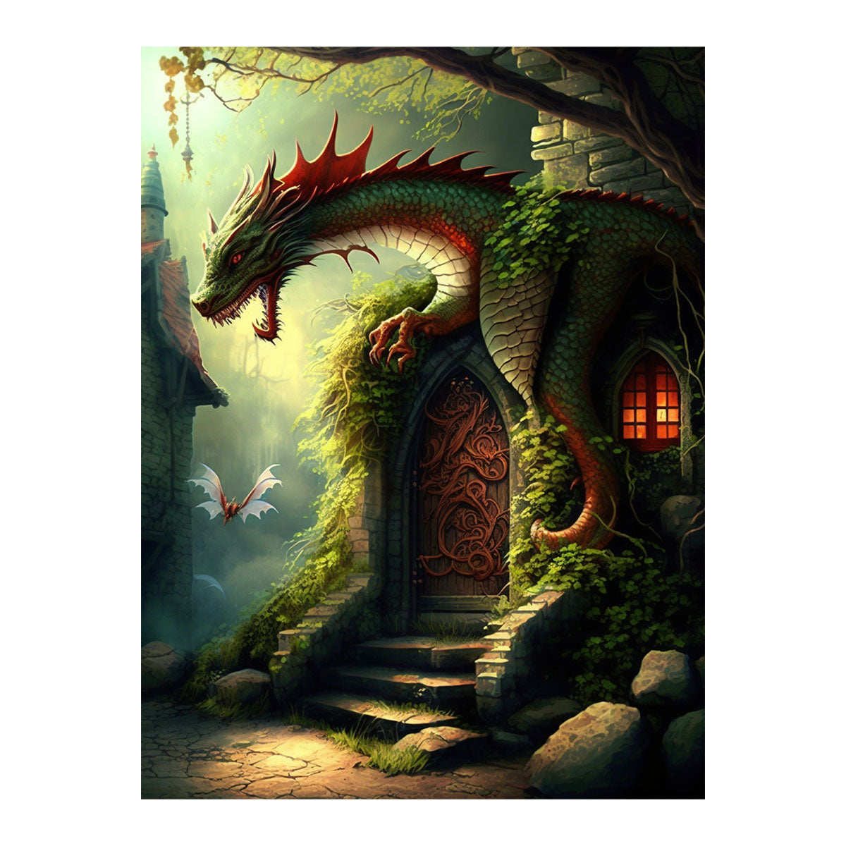 Ivy-Clad Dragon's Door | Paint By Numbers Kit