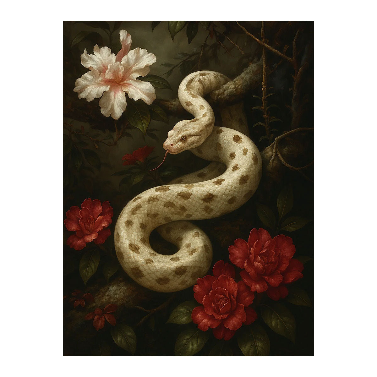 Snake Among the Roses | Paint By Numbers Kit