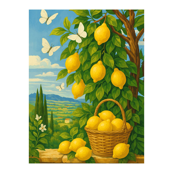 Lemon Harvest in Tuscany |  Paint By Numbers Kit