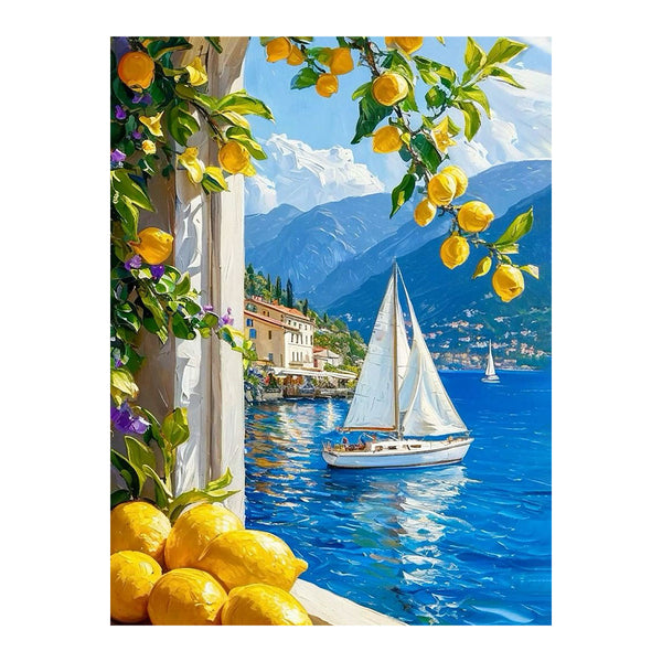 Lemons by Lake Como |  Paint By Numbers Kit