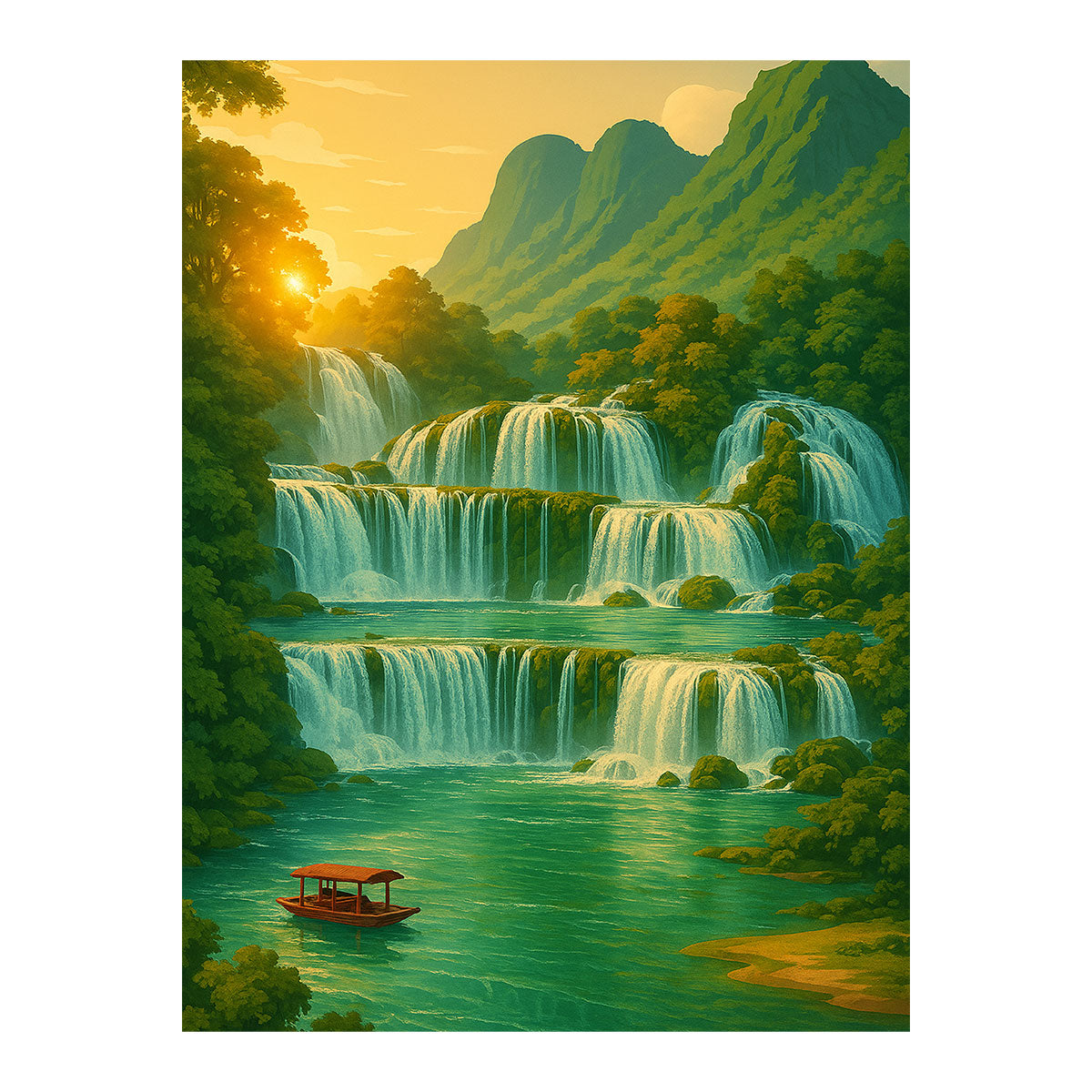 Ban Gioc Waterful|  Paint By Numbers Kit