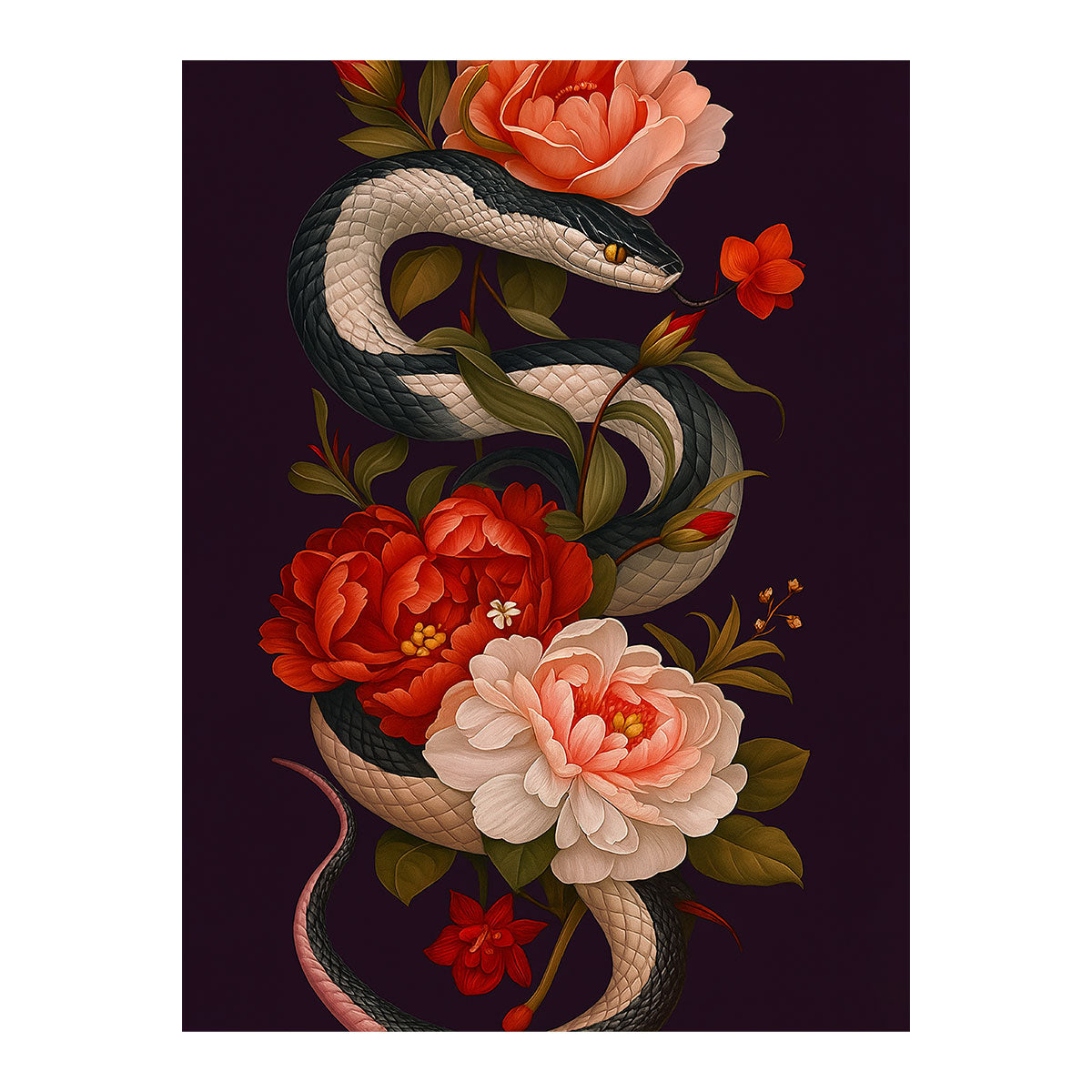 Dark Garden Snake | Paint-by-number Kit