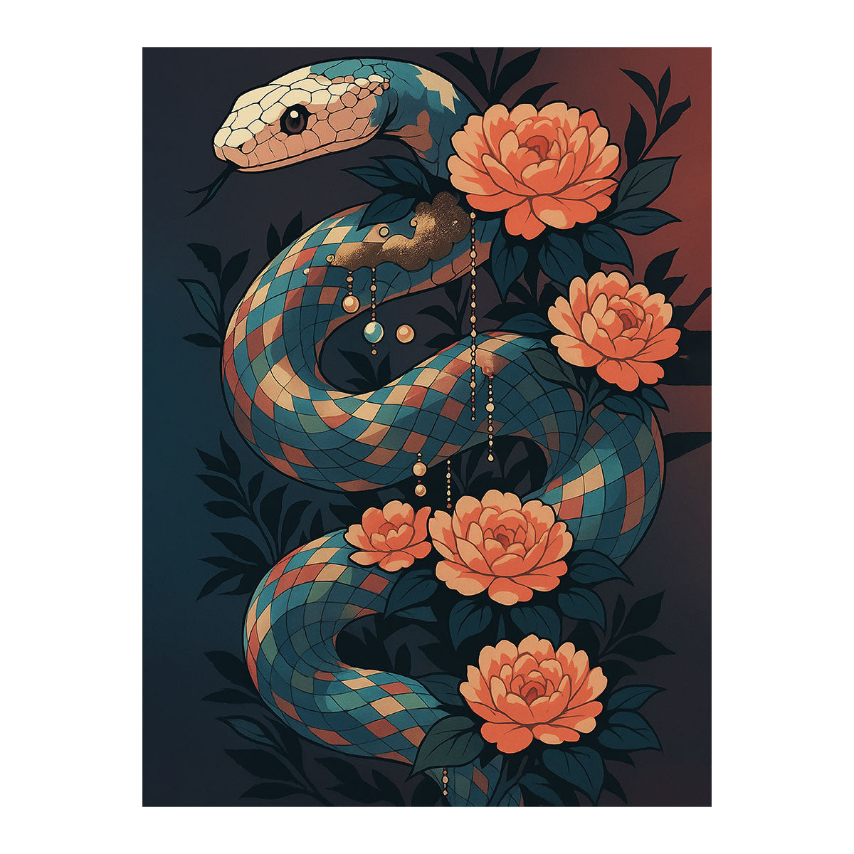 Jeweled Snake | Paint-by-number Kit