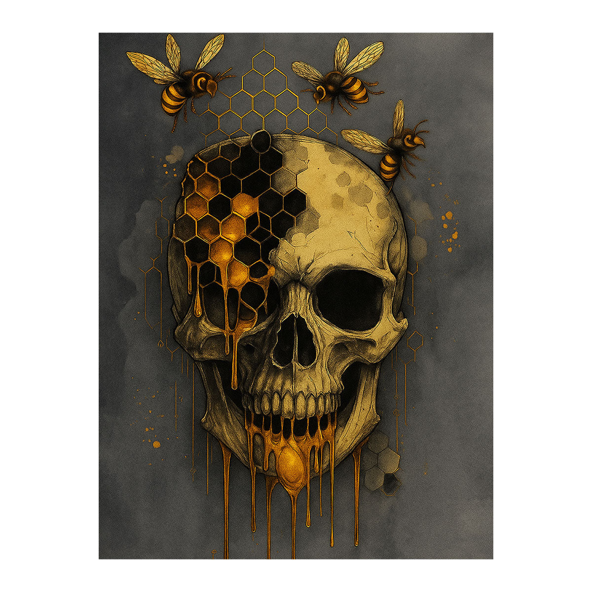 Bee Skulls | Paint-by-number Kit