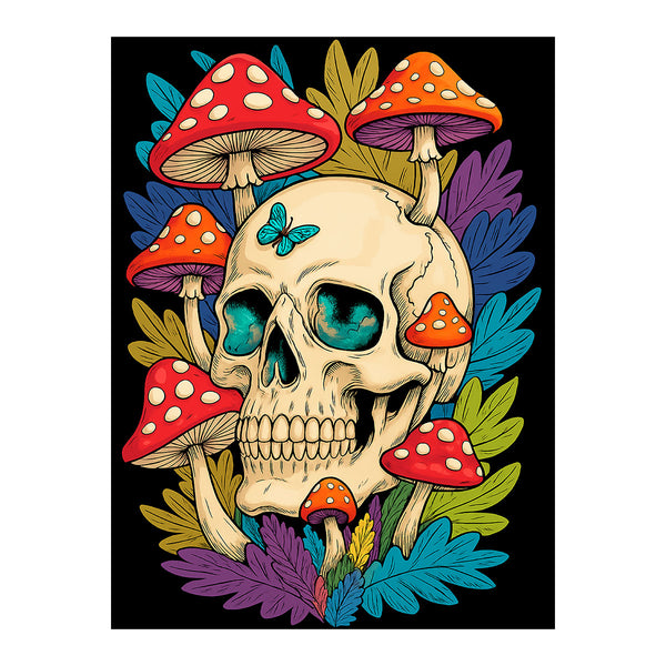 Mushrooms in Skull