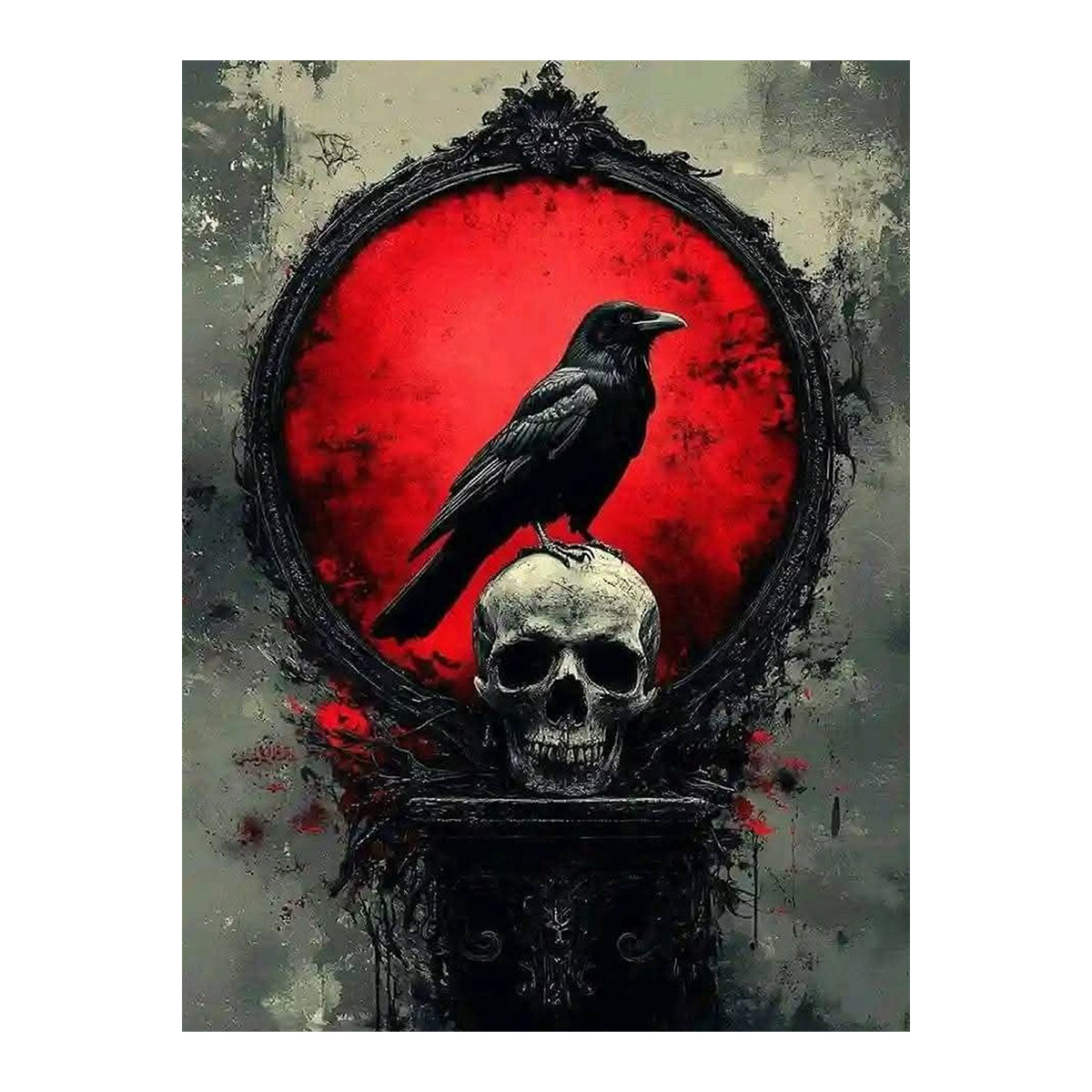 Raven on Skull