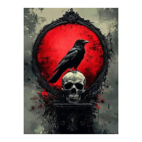 Raven on Skull
