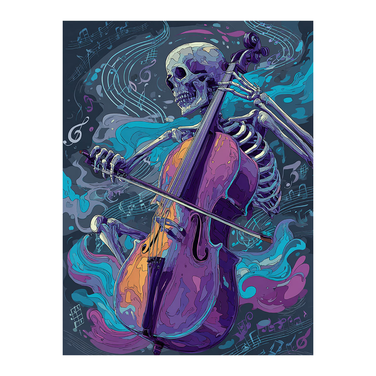 Skeleton on Cello