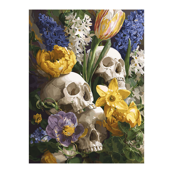 Nocturne of Tulips and Skulls
