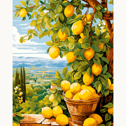 Lemon Orchard Paint By Numbers Kit