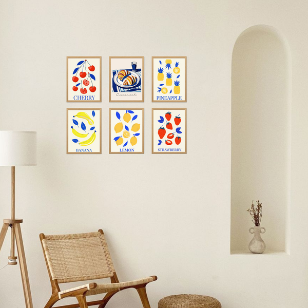 6 Mini Paintings|Summer Fruit Set