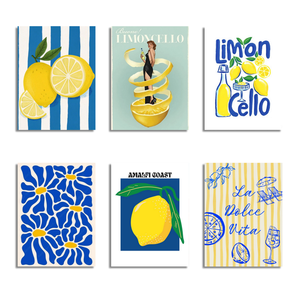 6 Mini Paintings|Amalfi Coast Set