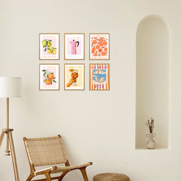 6 Mini Paintings|La Dolce Vita Set